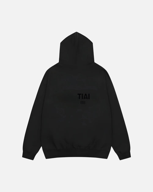 3SSENTIAL BLACK HOODIE