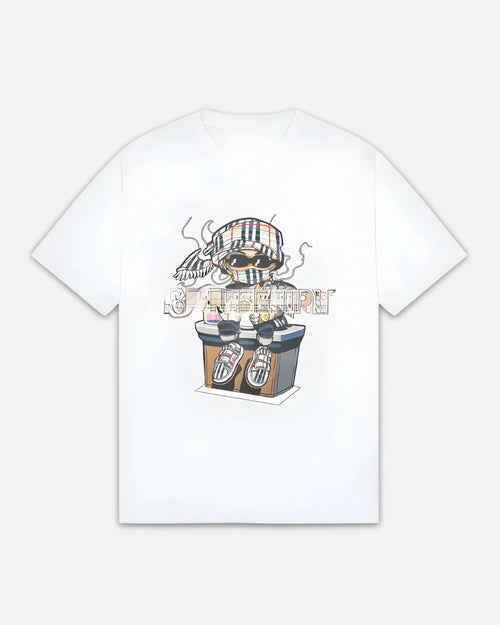 BURRB WHITE TEE