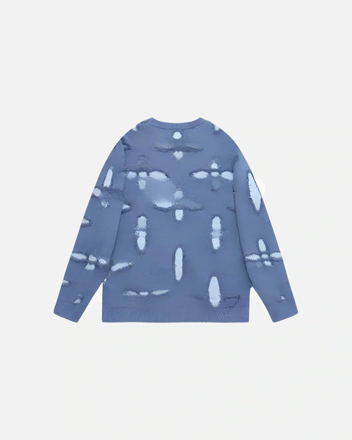 L BLUE SWEATER