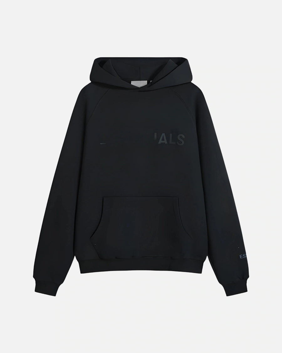3SSENTIAL BLACK HOODIE