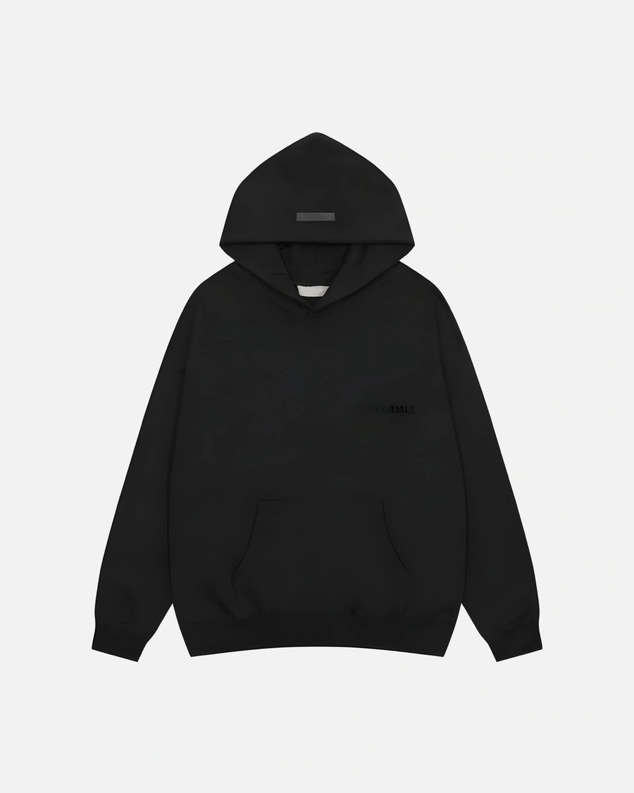 3SSENTIAL BLACK HOODIE