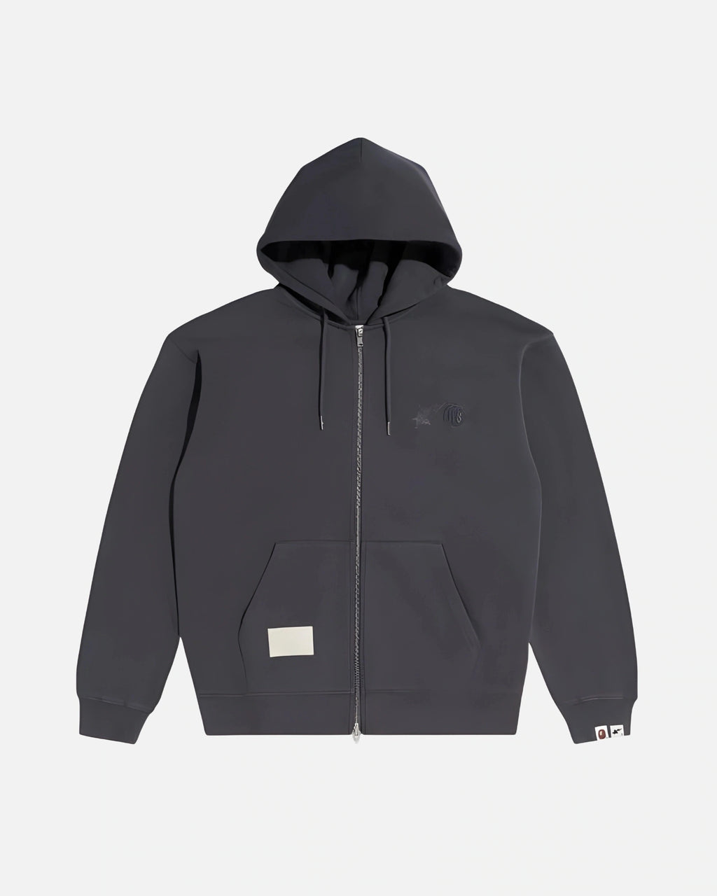 BPE GREY ZIP HOODIE