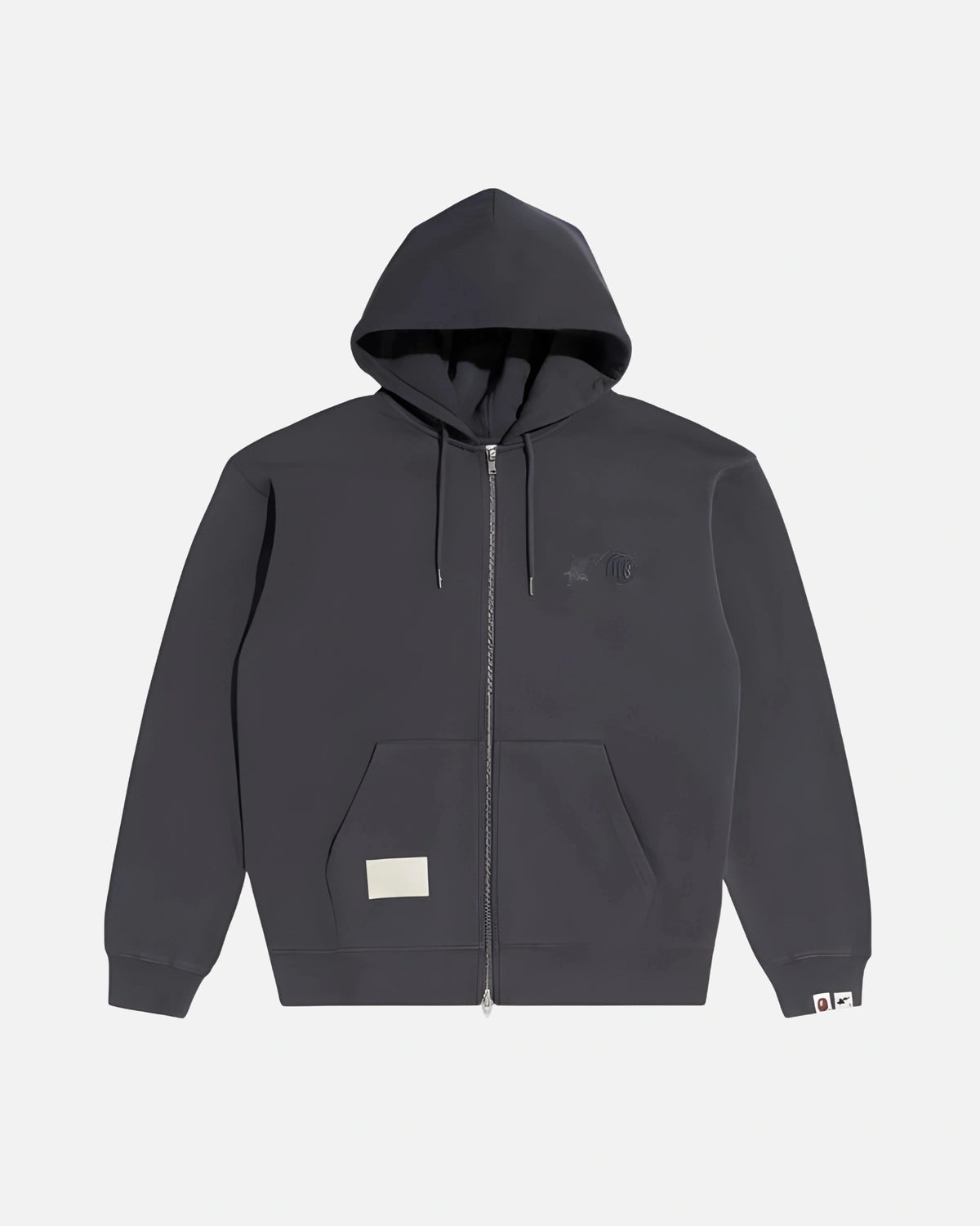 BPE GREY ZIP HOODIE