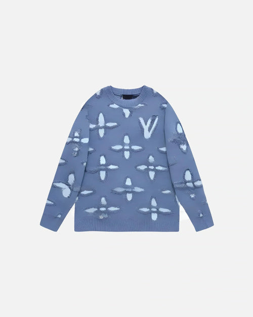 L BLUE SWEATER